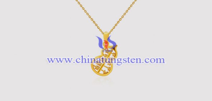 鎢合金鍍金算盤(pán)吊墜圖片